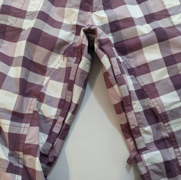 Burton Women's XS Snowboard Pants Mauve Plaid Stow Cargo Pant. - Picture 6 of 12